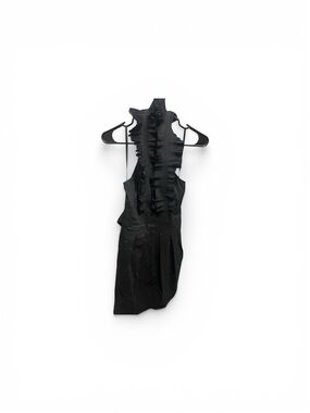 BCBG Black Ruffled Halter Dress